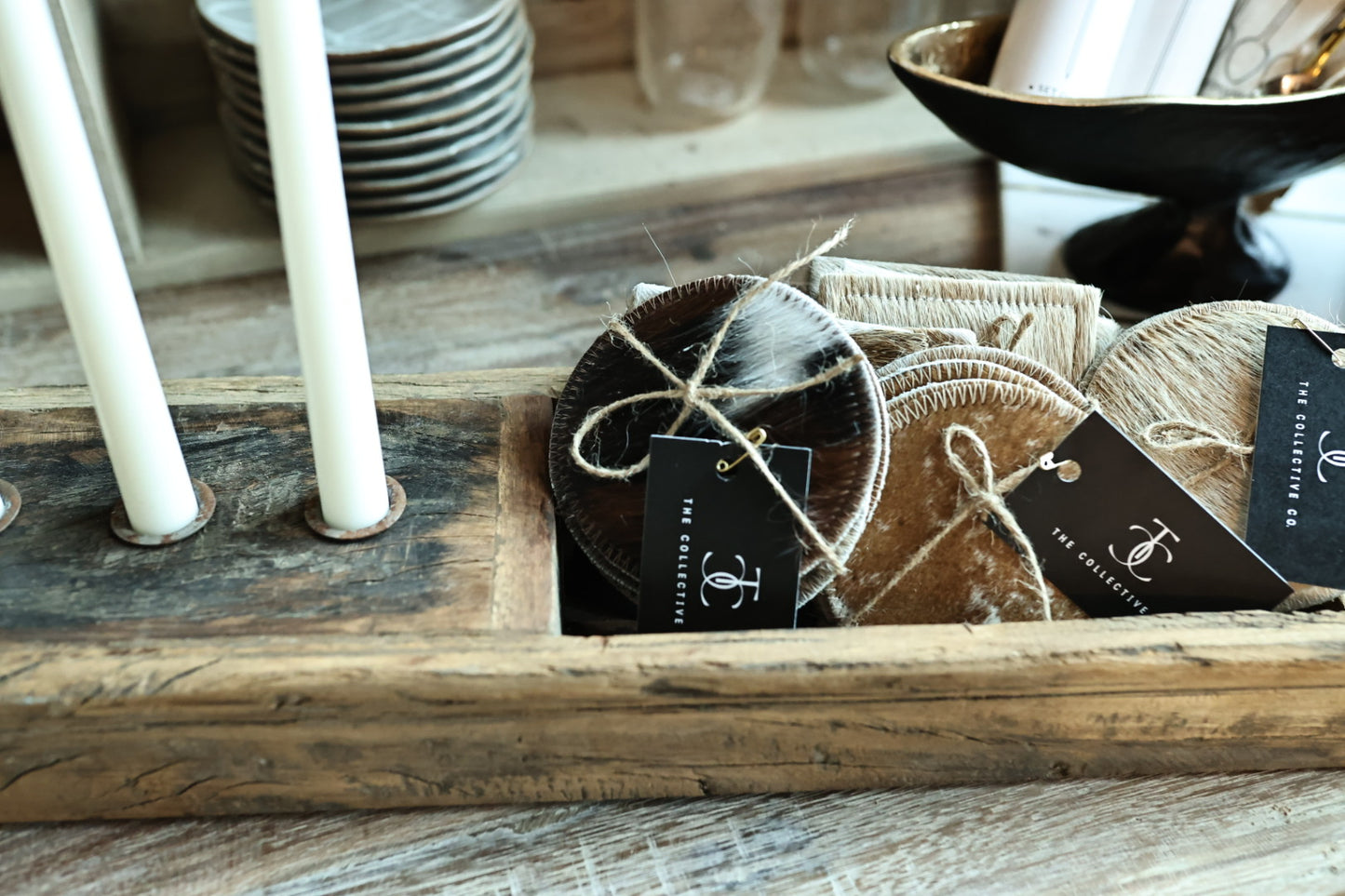 Fur Round Coasters (set of 4)