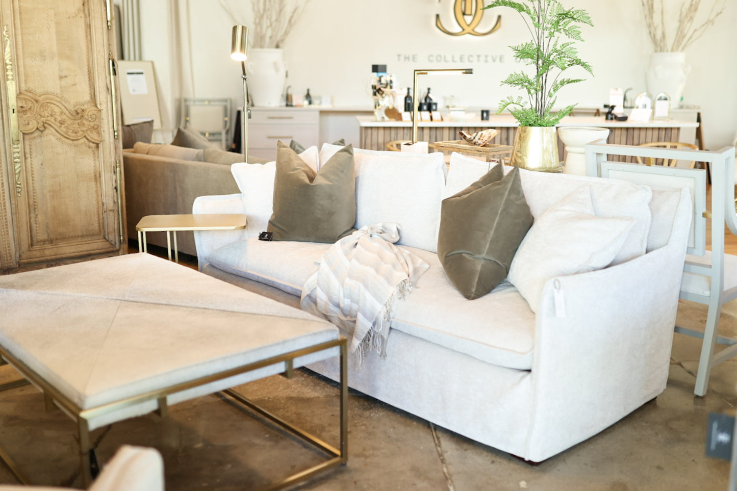 Brianna Slipcovered Sofa in Tidal Driftwood (Performance Fabric)