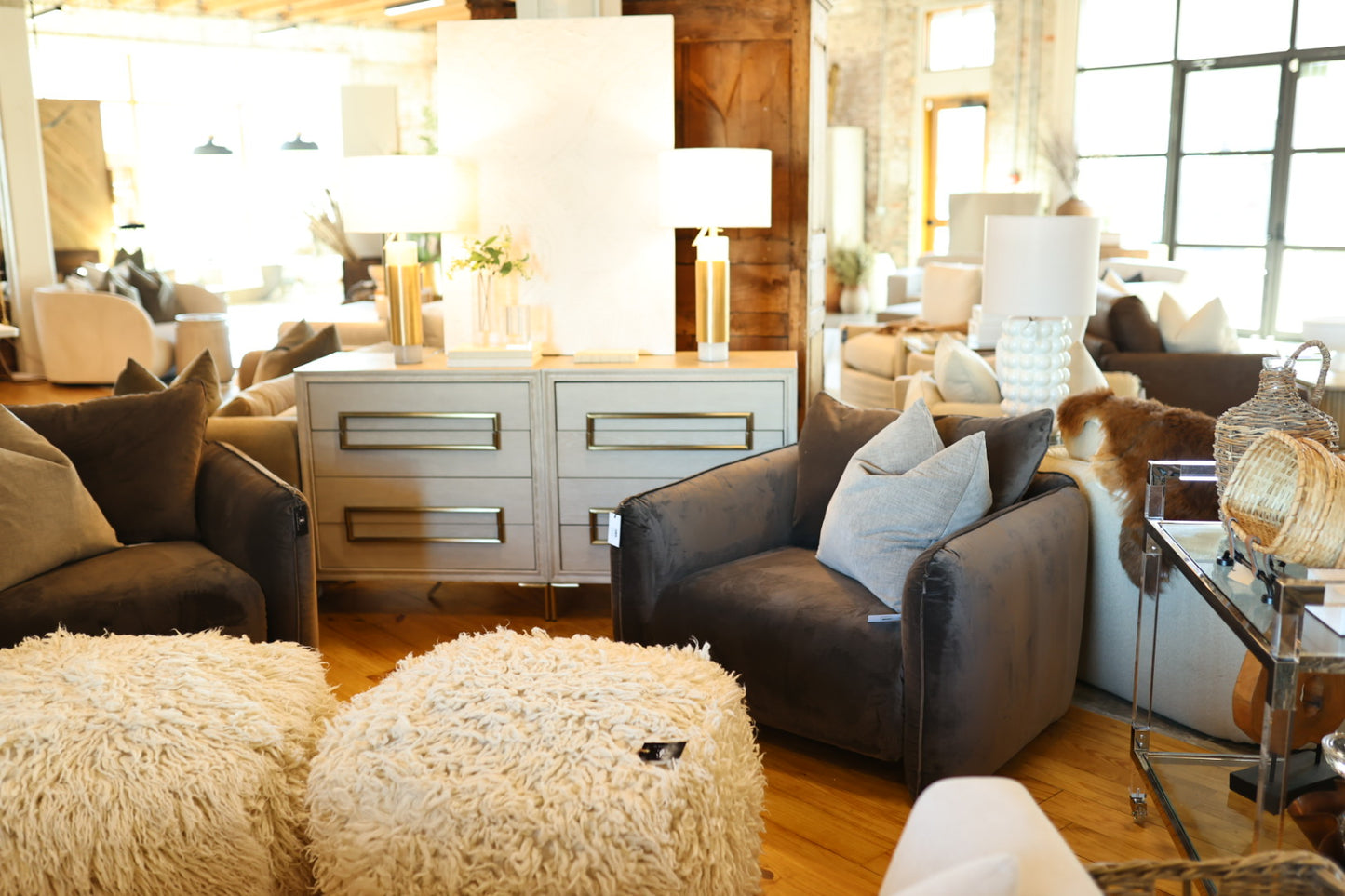 Cobble Velvetlux Dark Brown Chair