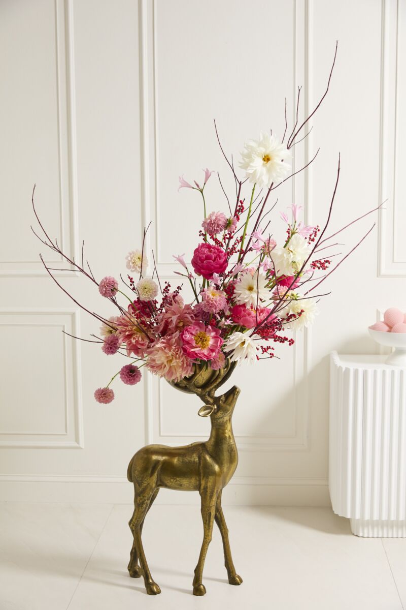 Standing Deer Bowl 17"x 11.5"x 37.5"