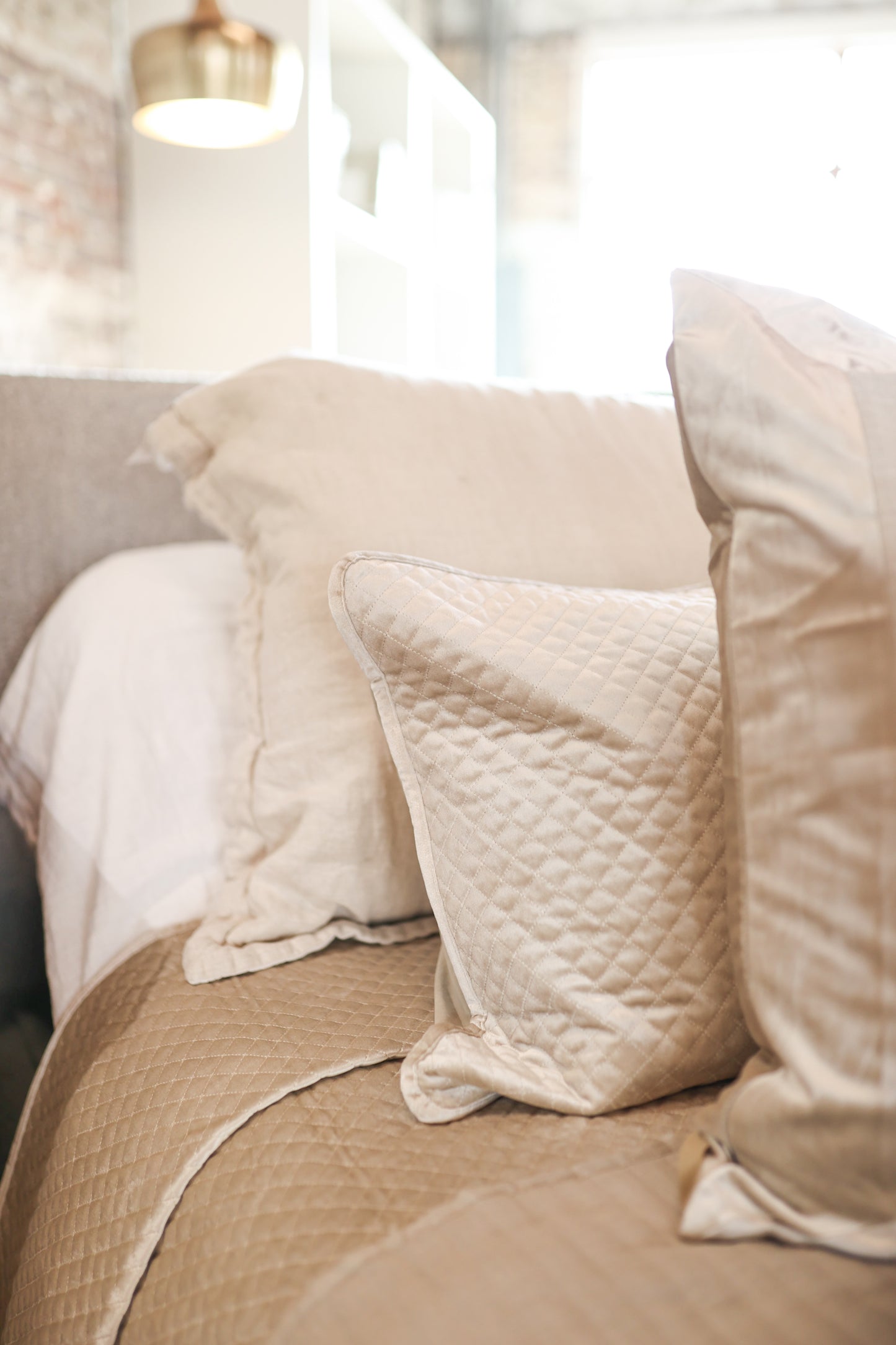 TCC Diamond Quilted Coverlet Shams - King