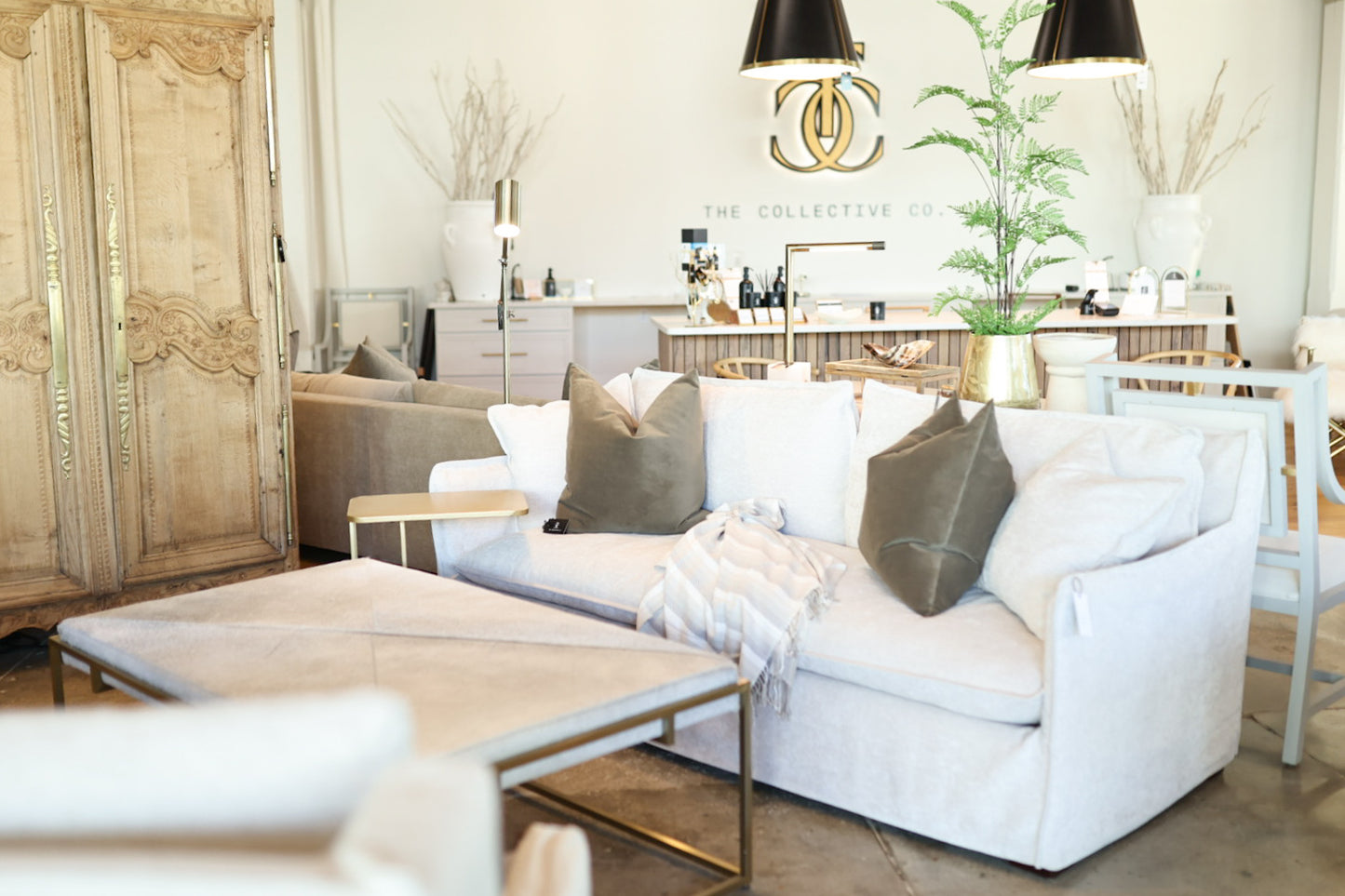 Brianna Slipcovered Sofa in Tidal Driftwood (Performance Fabric)