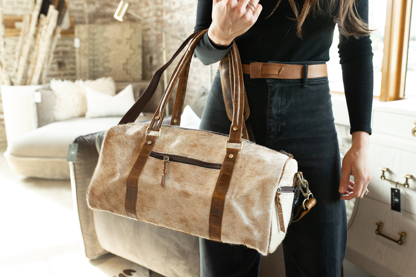 Fur Duffel Bag
