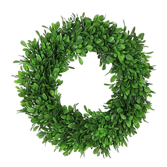 31781-12in(6.5) Wreath-Evergreen Boxwood