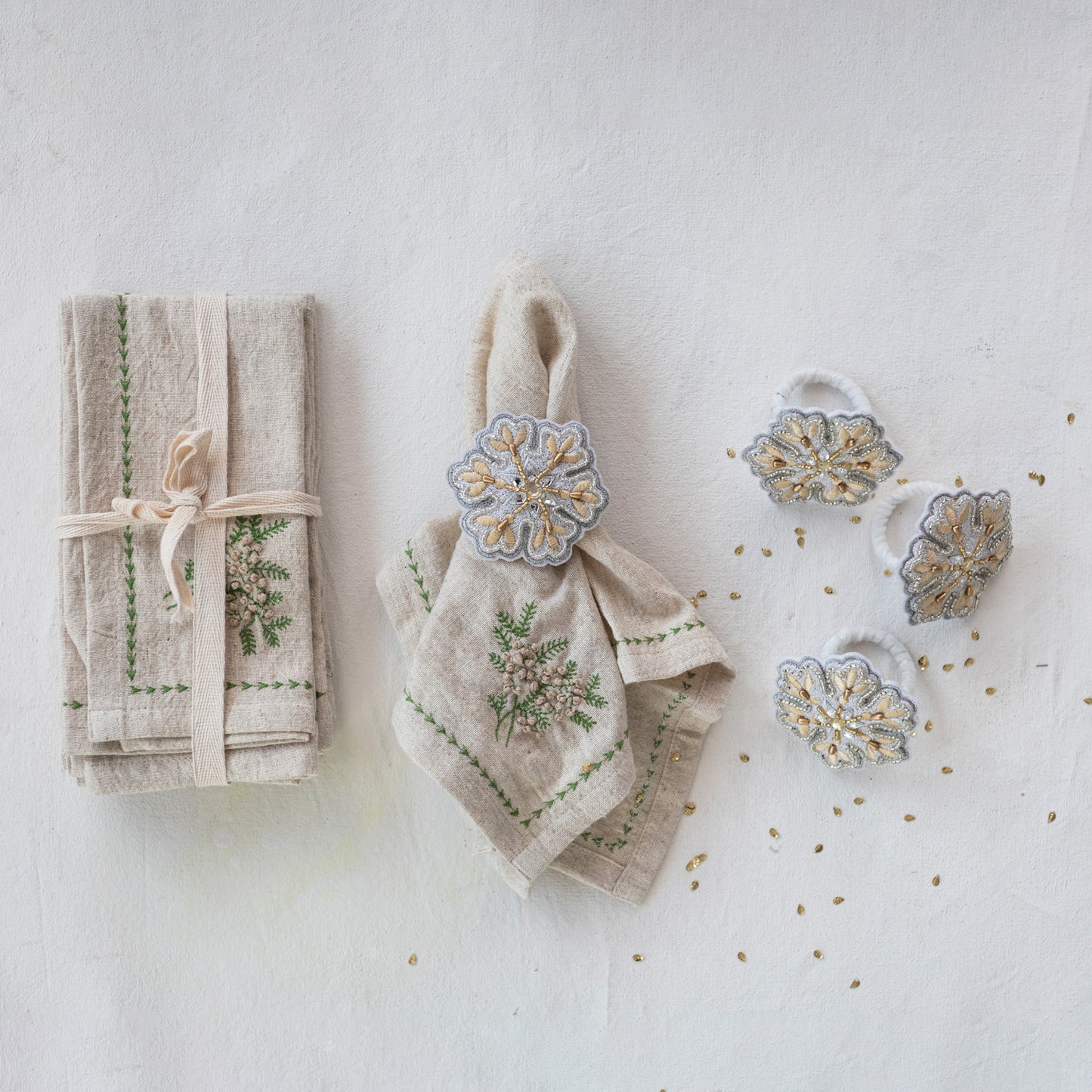 Embroidered Linen Napkin