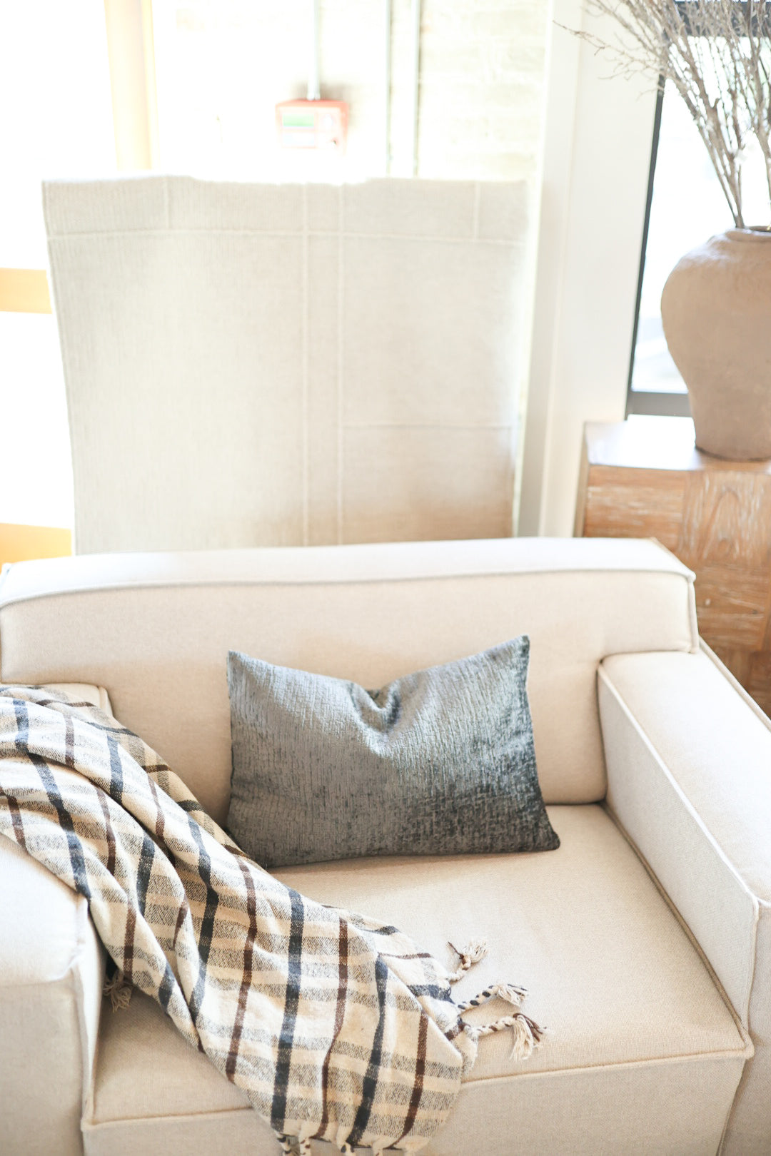 Decorative Fusion Anthracite Pillow