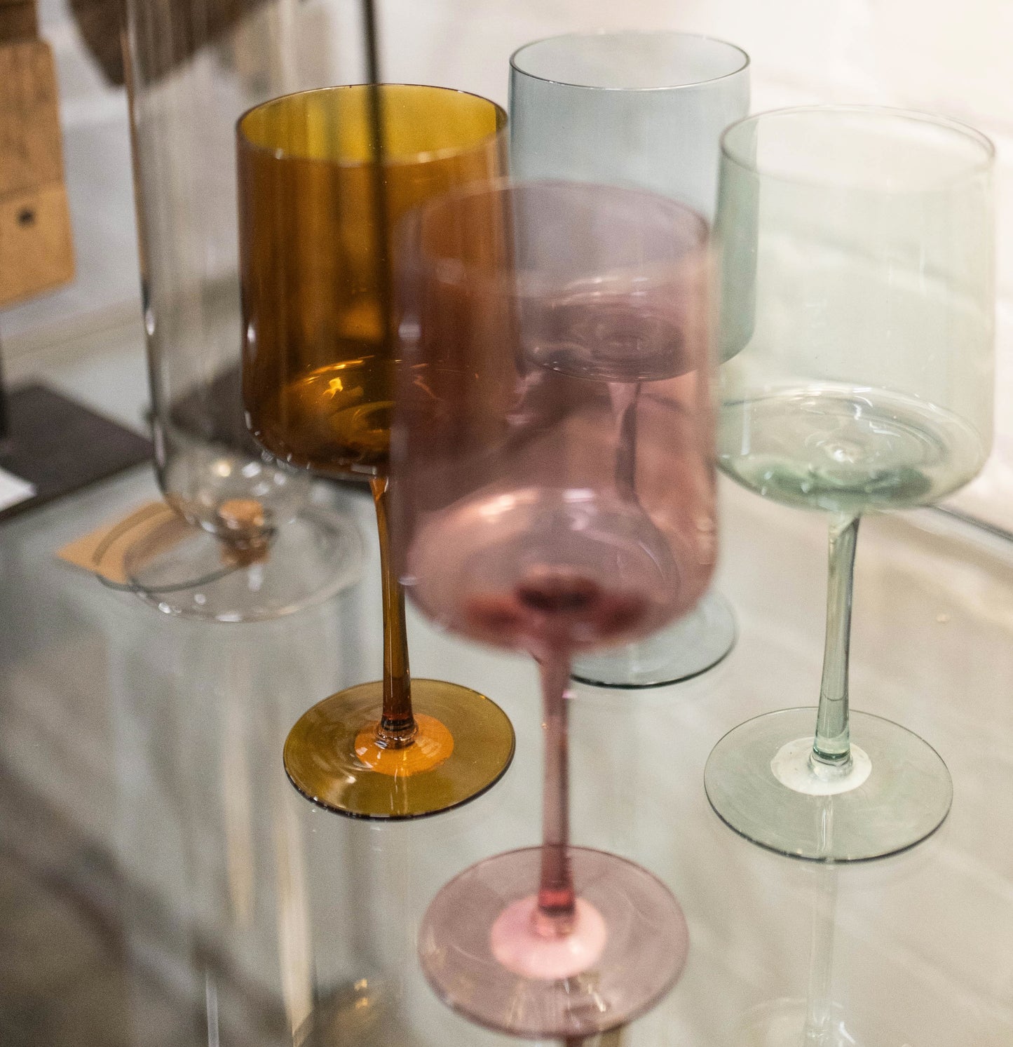 Set of 4 Stemmed Wine Glasses