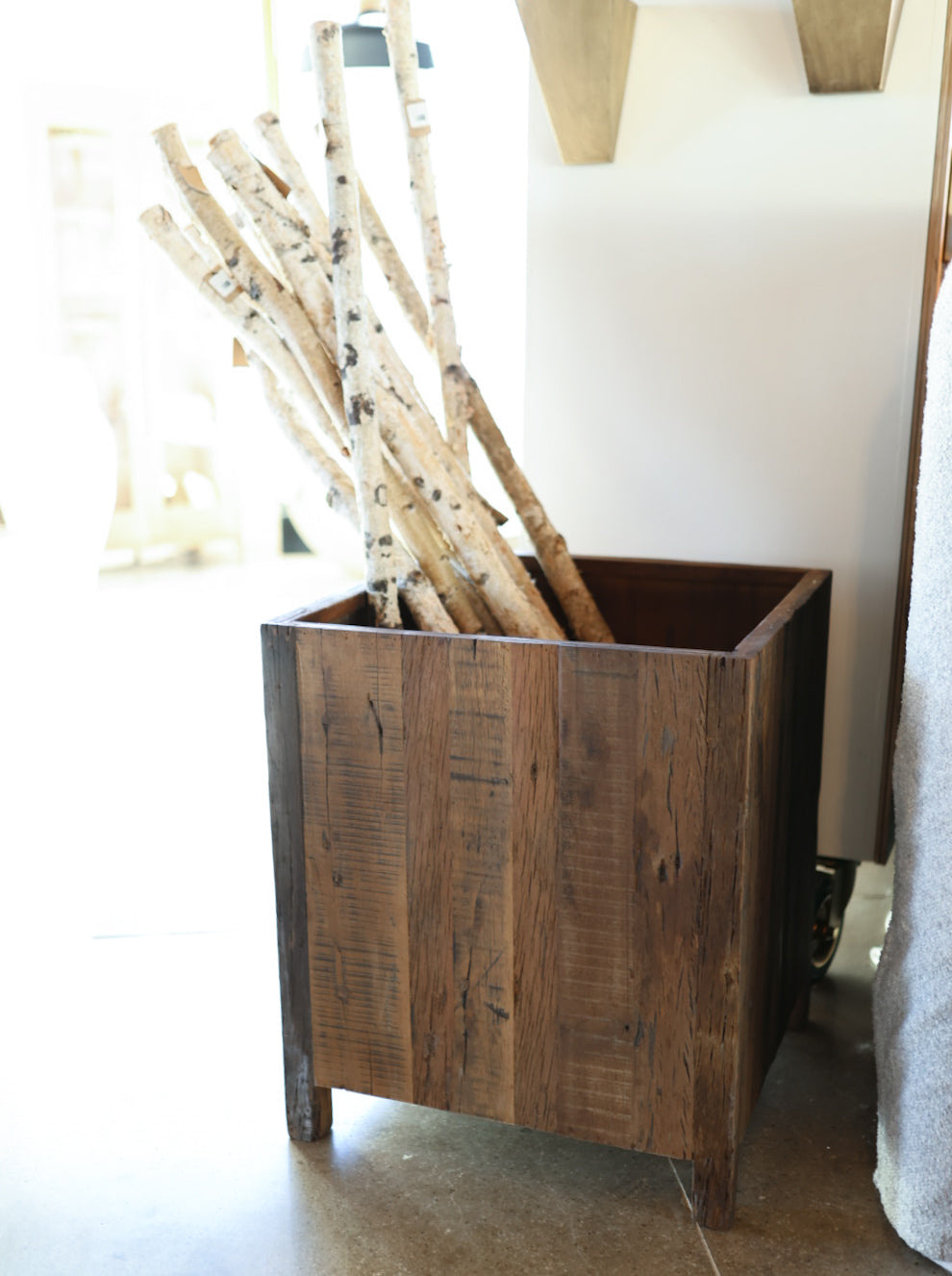 Natural Wooden Planter