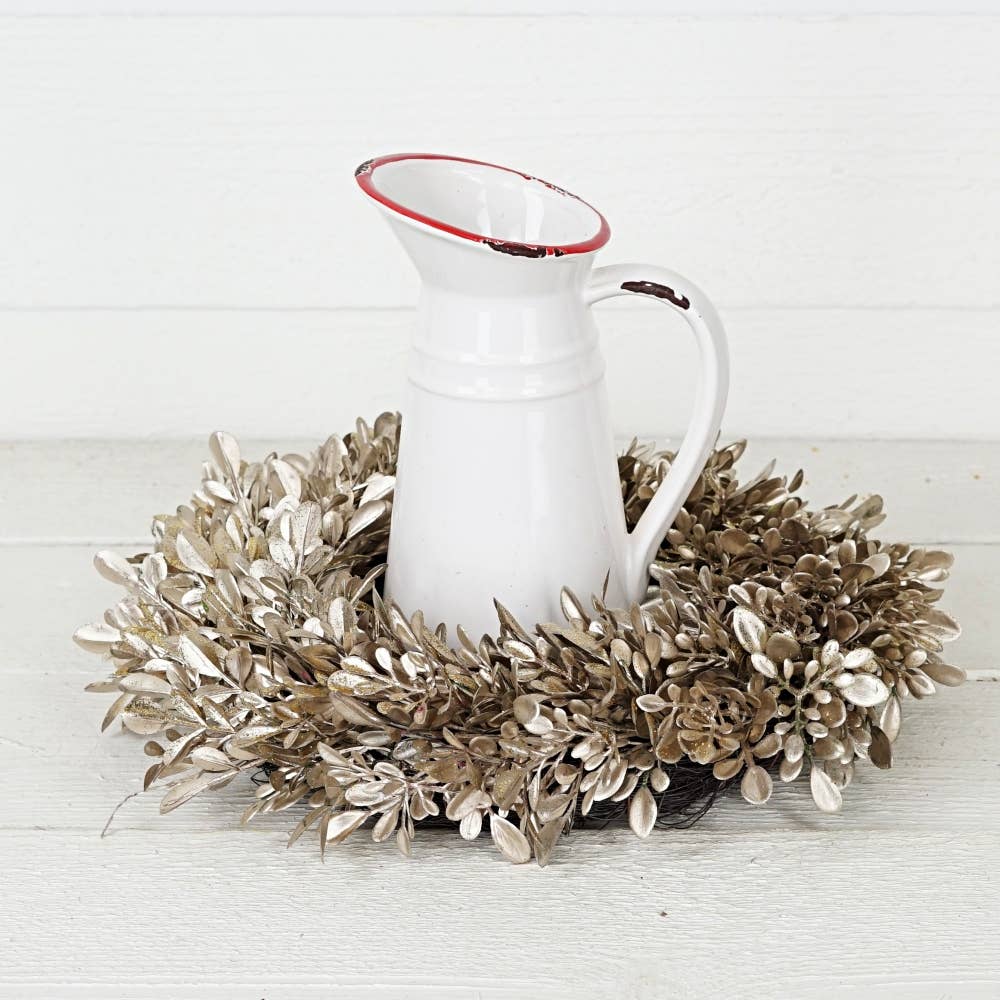 31791-12in(6.5) Wreath-Champaign Boxwood