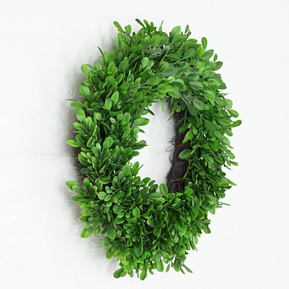 31781-12in(6.5) Wreath-Evergreen Boxwood