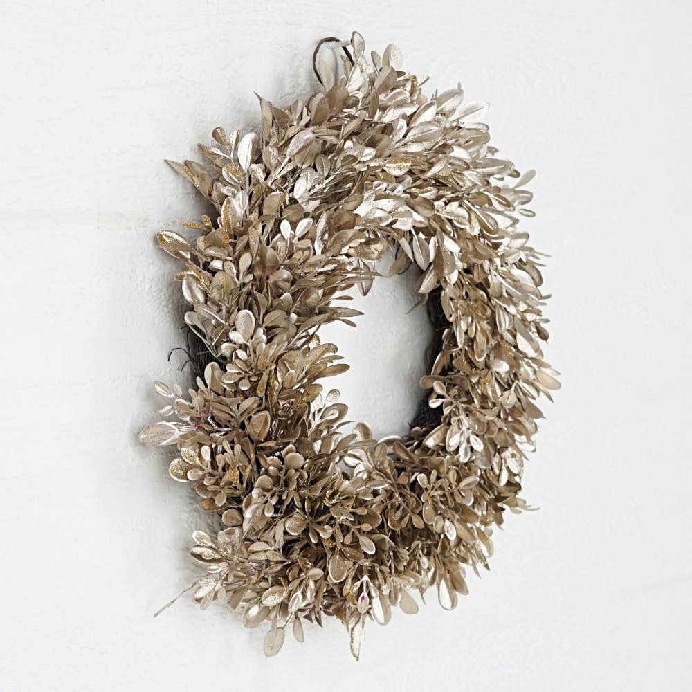 31791-12in(6.5) Wreath-Champaign Boxwood