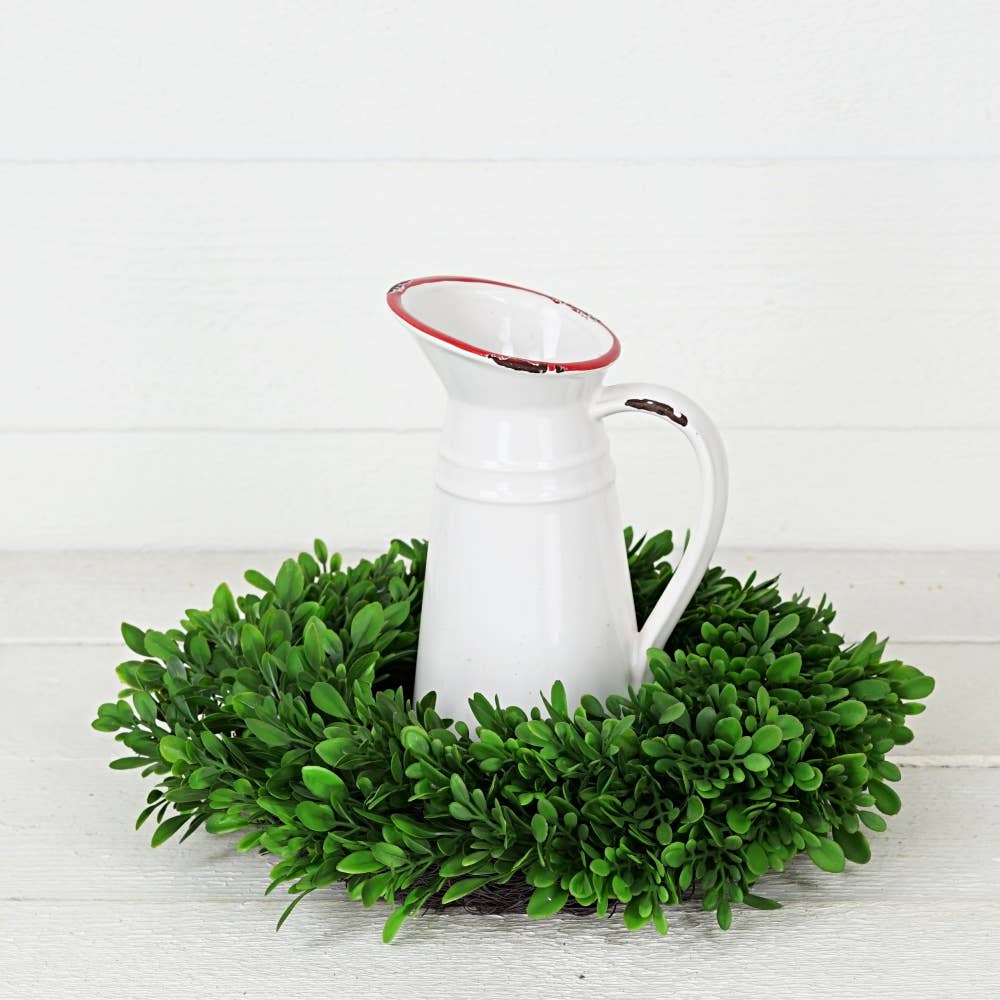 31781-12in(6.5) Wreath-Evergreen Boxwood