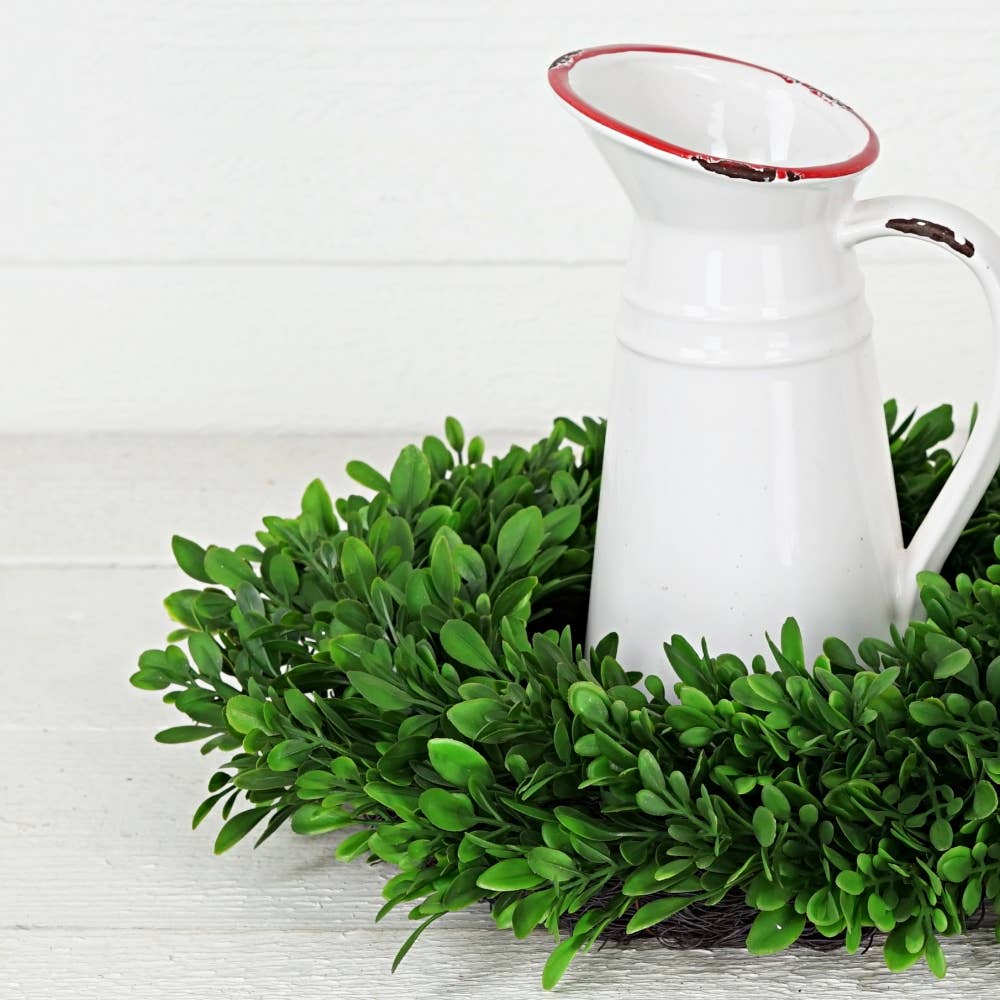 31781-12in(6.5) Wreath-Evergreen Boxwood