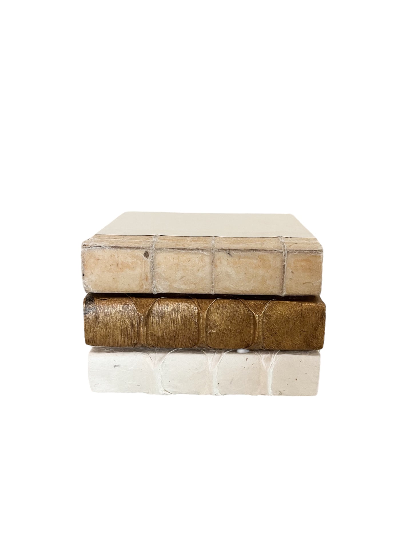 Collection of Mini Windowpane Vellum, Antiqued Gold & RB-Cream / Off White Covers 5-5.5