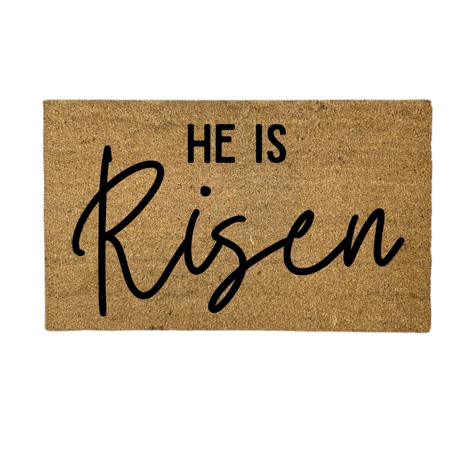He Is Risen Easter Doormat