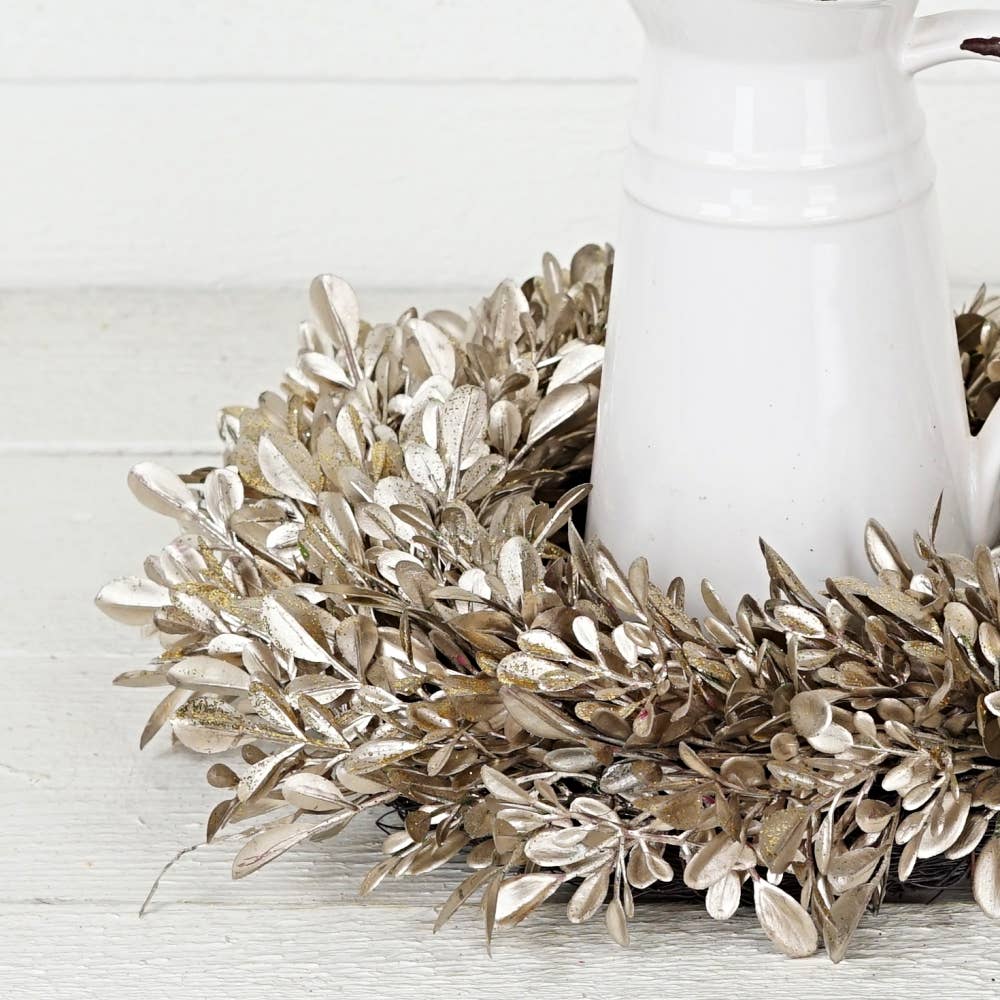 31791-12in(6.5) Wreath-Champaign Boxwood