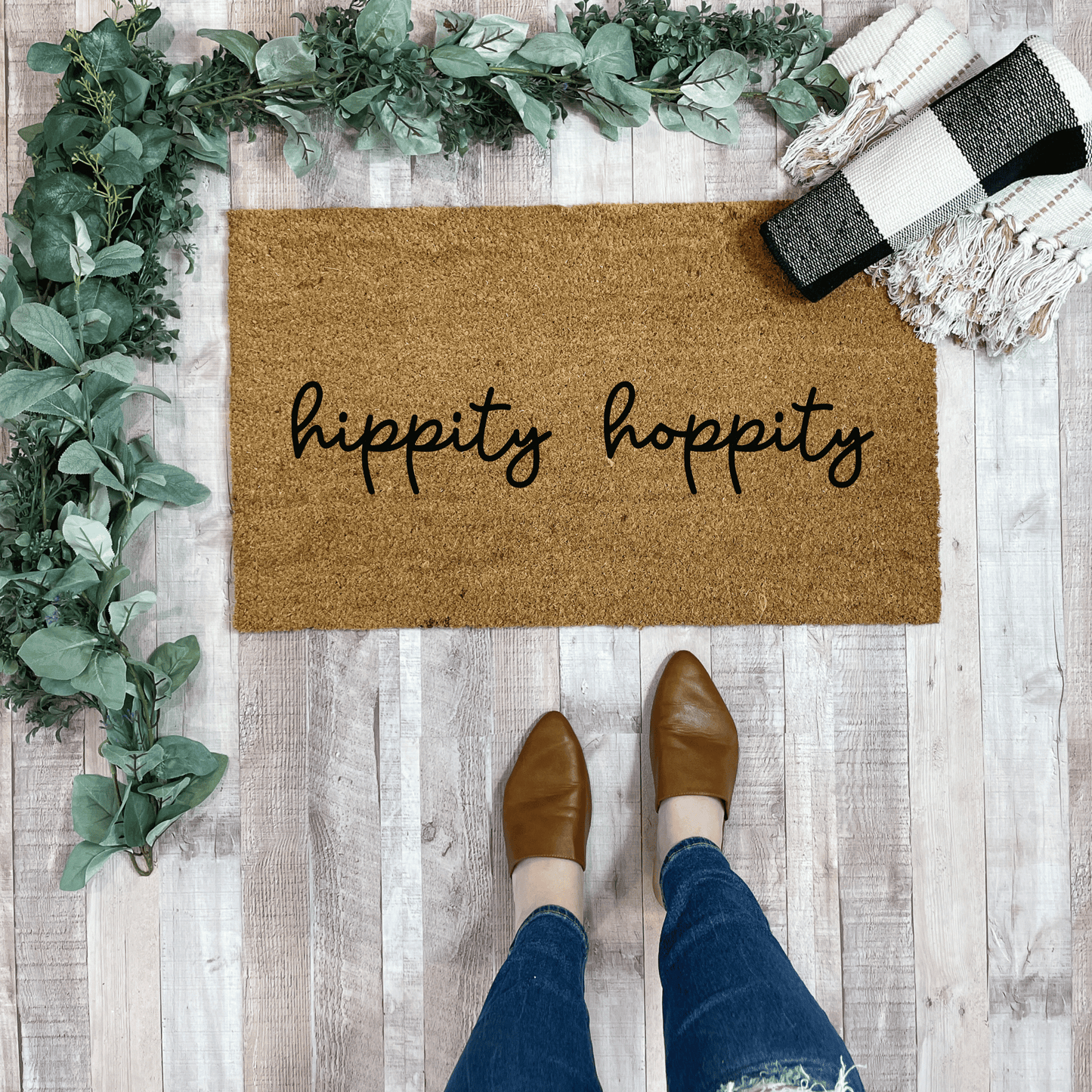 Hippity hoppity Easter Doormat