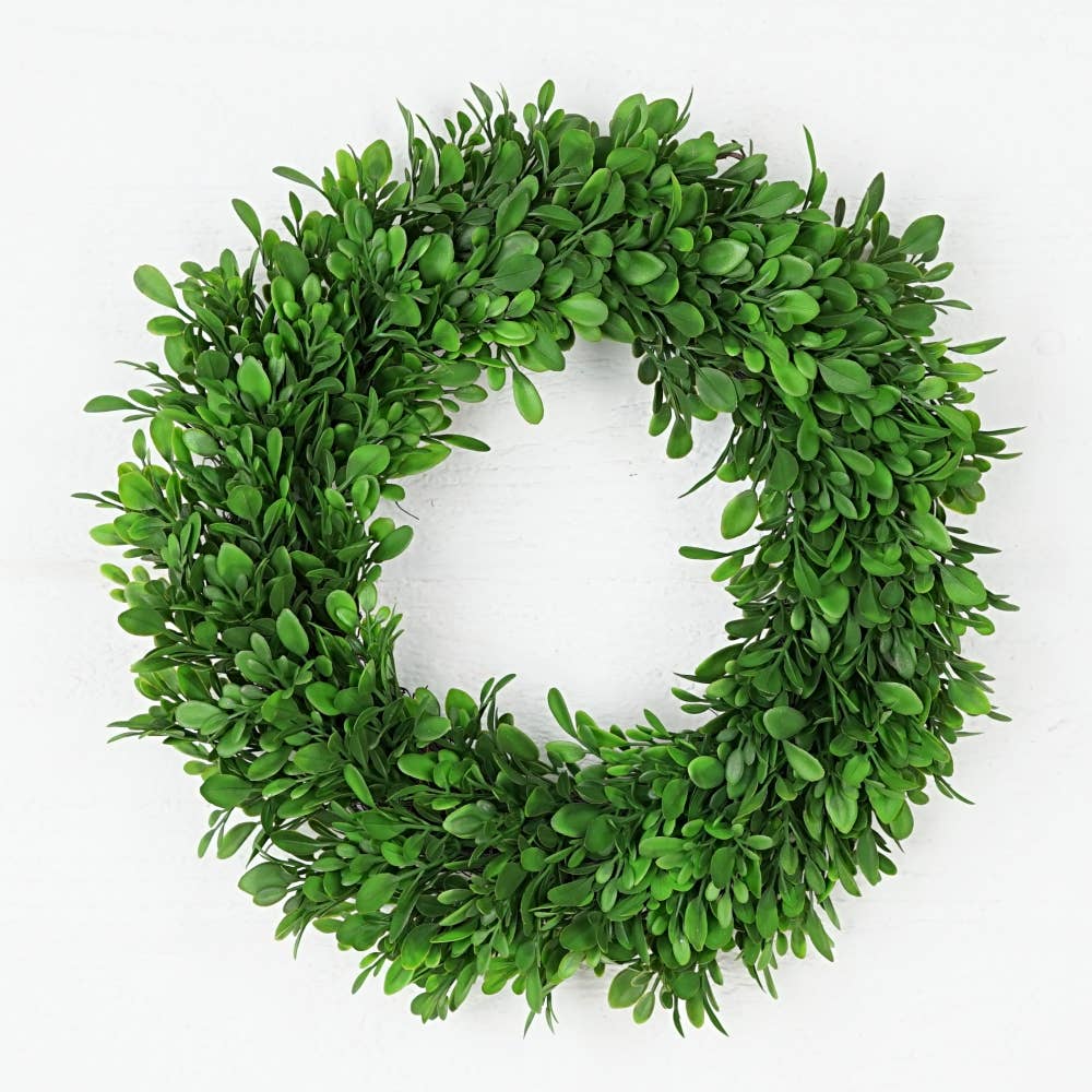 31781-12in(6.5) Wreath-Evergreen Boxwood