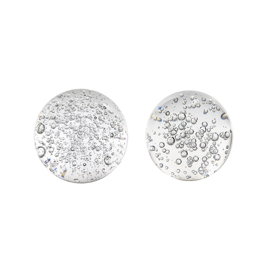 Clear Glass Spheres with Bubbles - Large
