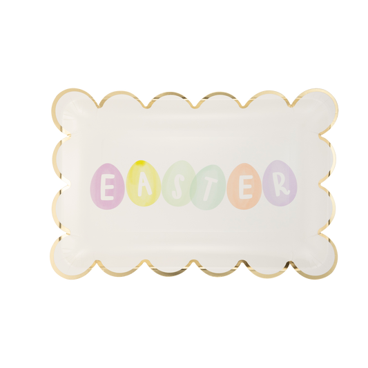 PLPL285 - Easter Eggs Scallop Paper Plate