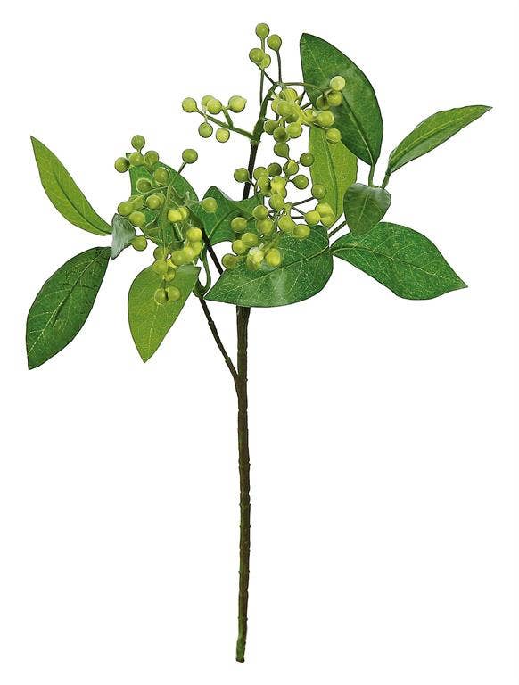Seed Berry & Foliage Pick,16", Green