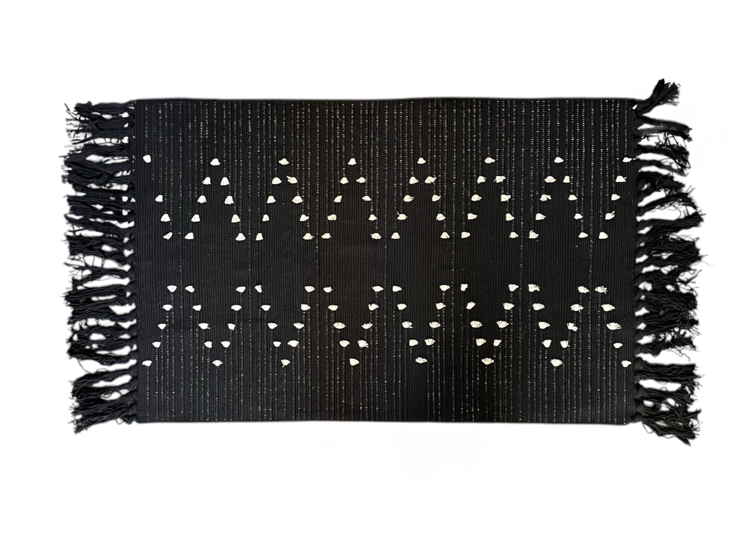 Black Boho Accent Rug