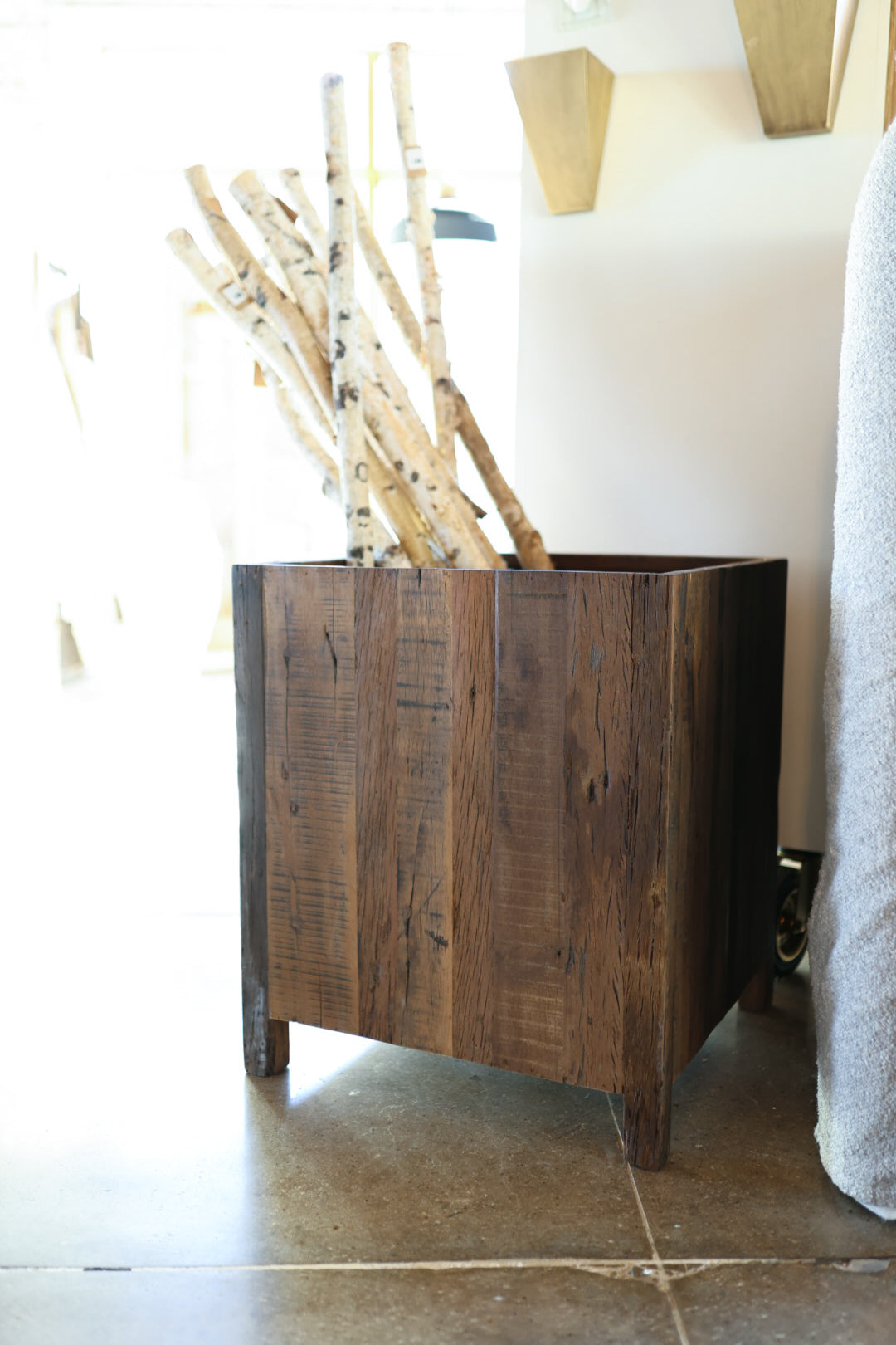 Natural Wooden Planter