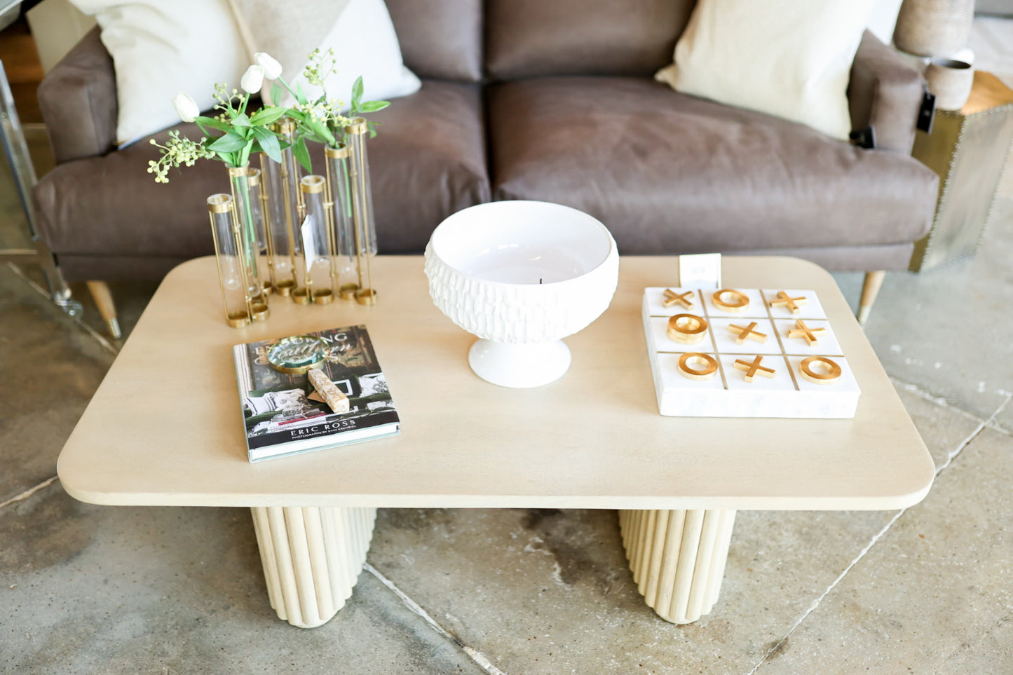 Coffee Table Mango Wood H 15.75"