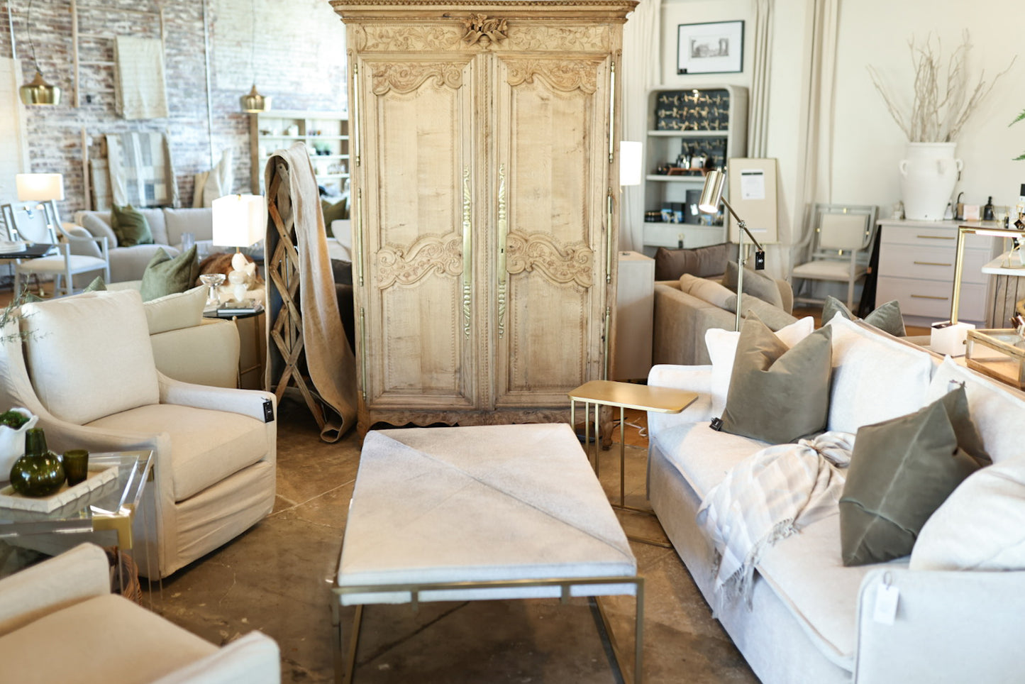 Bleached Antique French Armoire