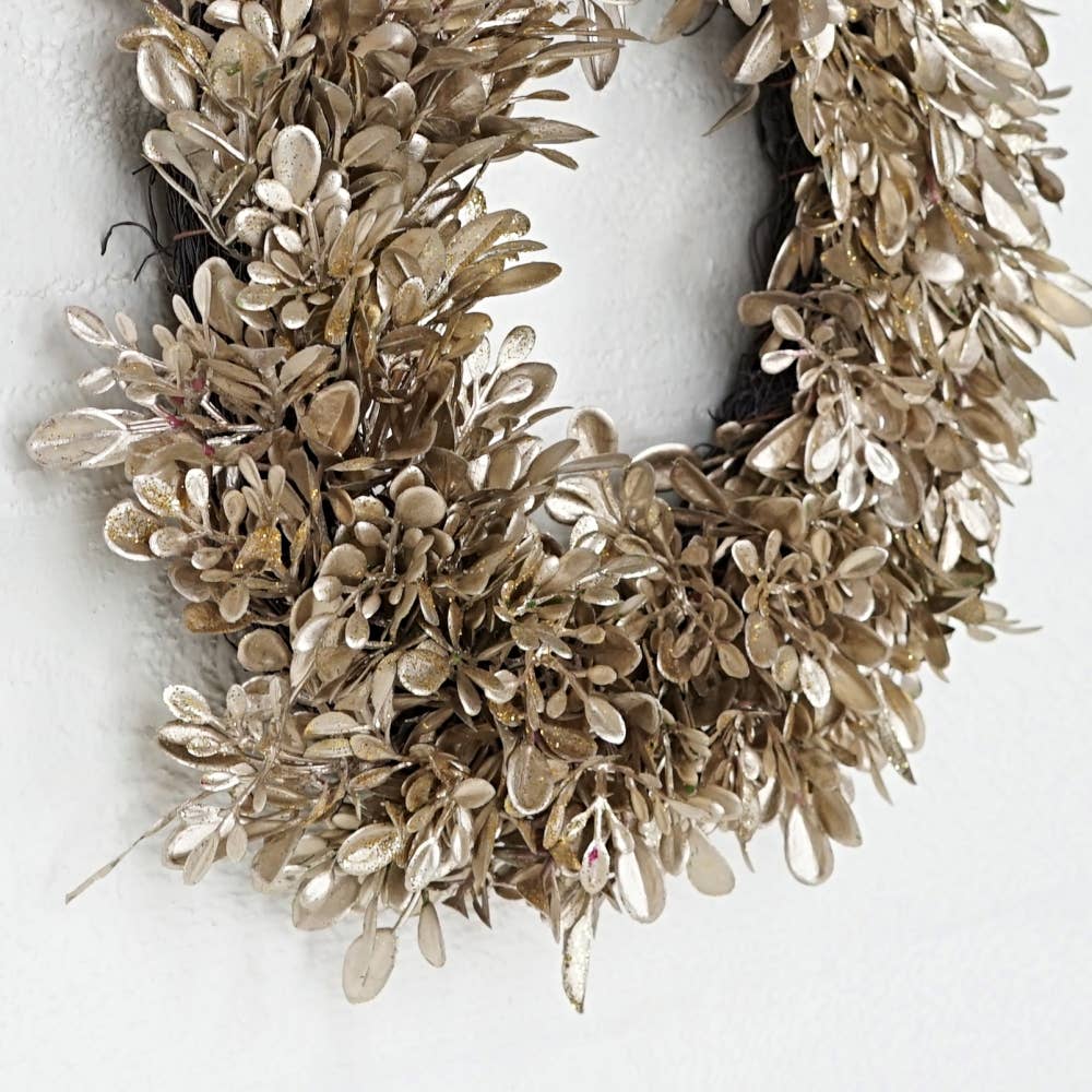 31791-12in(6.5) Wreath-Champaign Boxwood