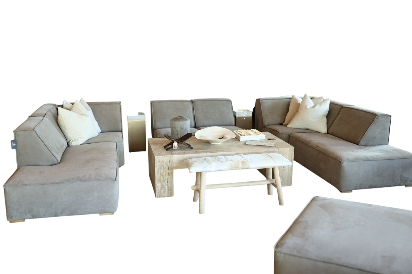 Comfy Scandinavian Texas Silver Sectional