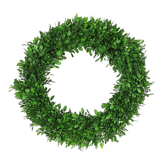 31780-18in(10) Twig Wreath-Evergreen Boxwood