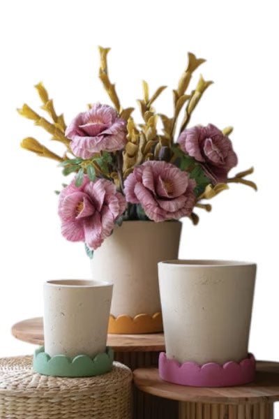 Scalloped Clay Planter (Large)