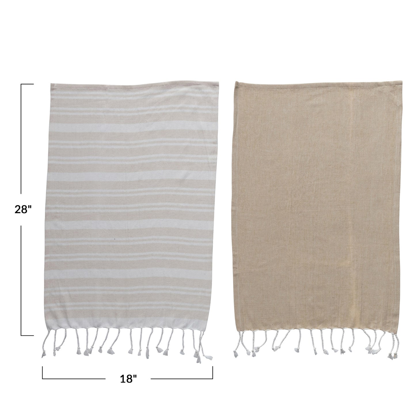 Woven Cotton Haman Tea Towel w/ Fringe