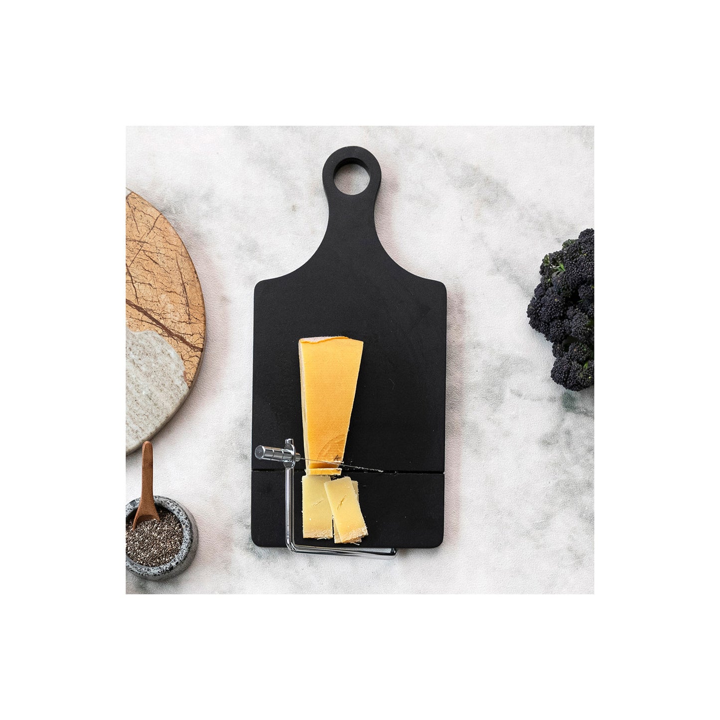 Black Acacia Wood Cheese Cutting Board