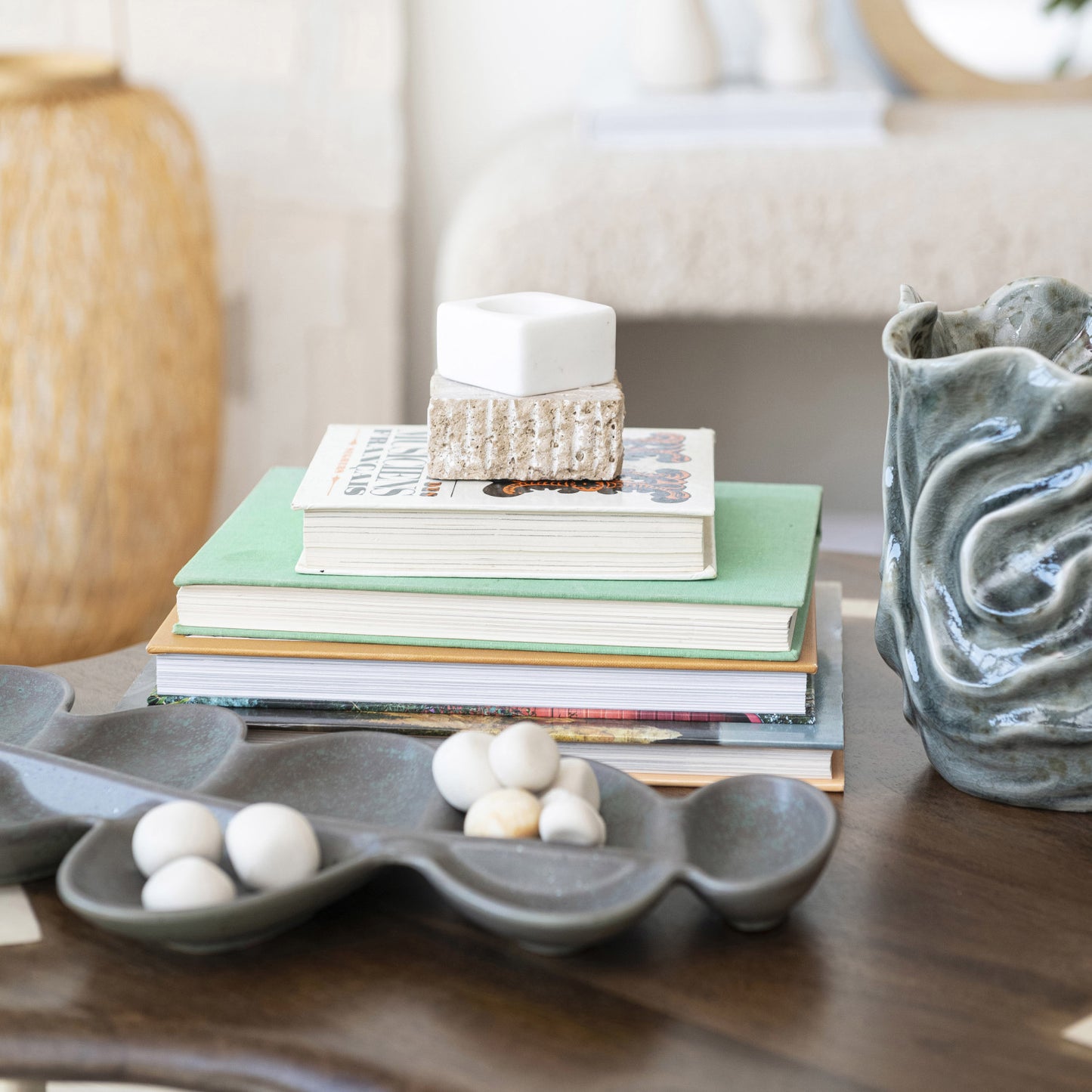 Marble and Stone Candlestick/Votive Holder