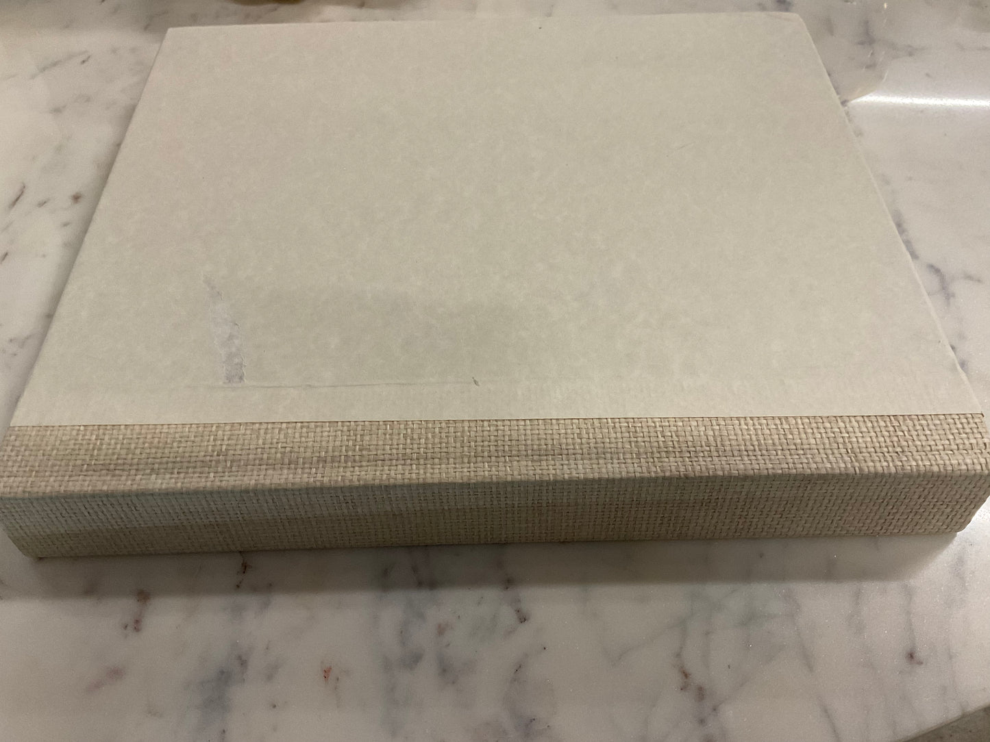 Large Decorative Book, Grasscloth Binding 12.25"x10.25"