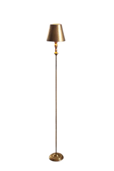 Antique Gold Floor Lamp with Metal Shade