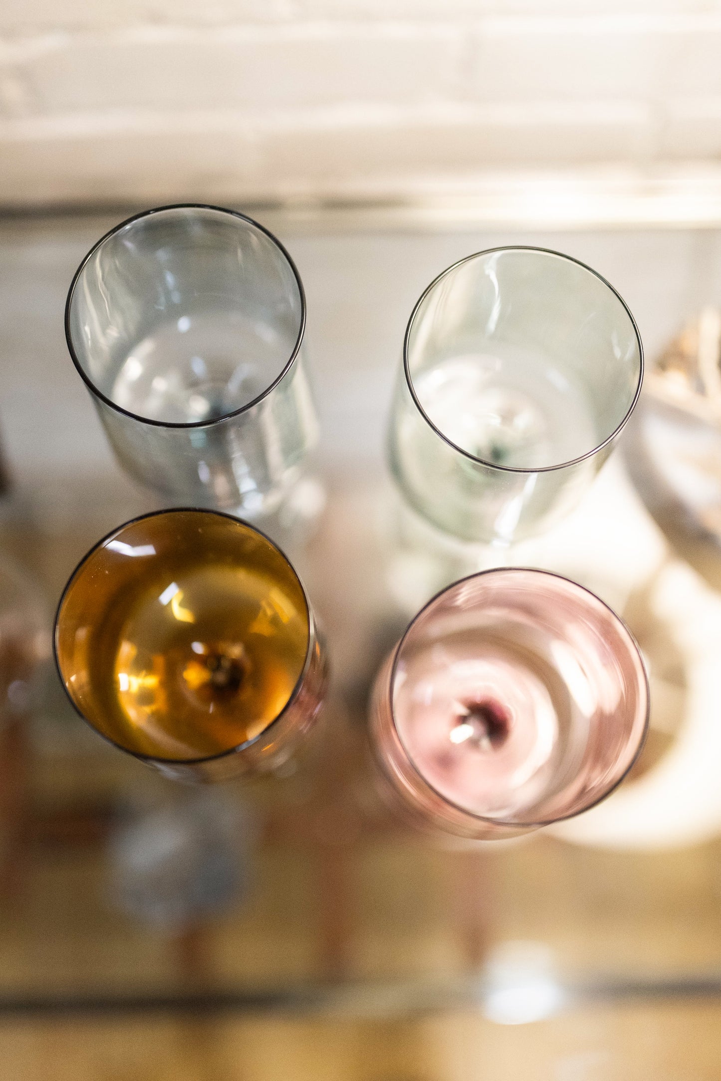 Set of 4 Stemmed Wine Glasses