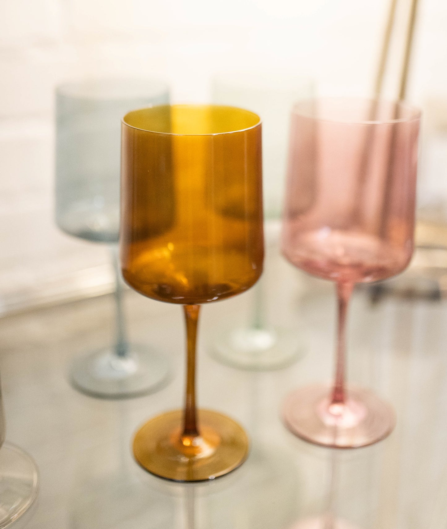 Set of 4 Stemmed Wine Glasses