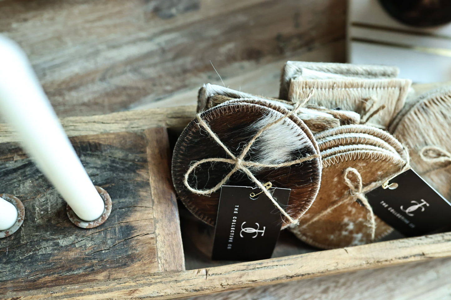 Fur Round Coasters (set of 4)