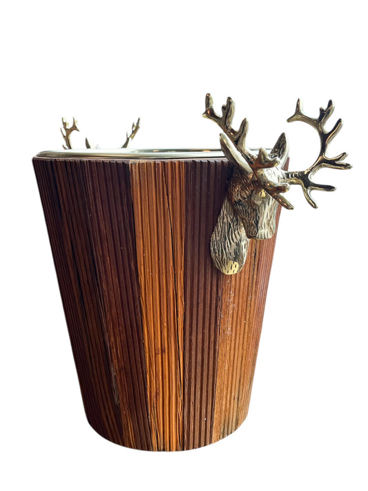 Wine Cooler w/ Brass Stags He