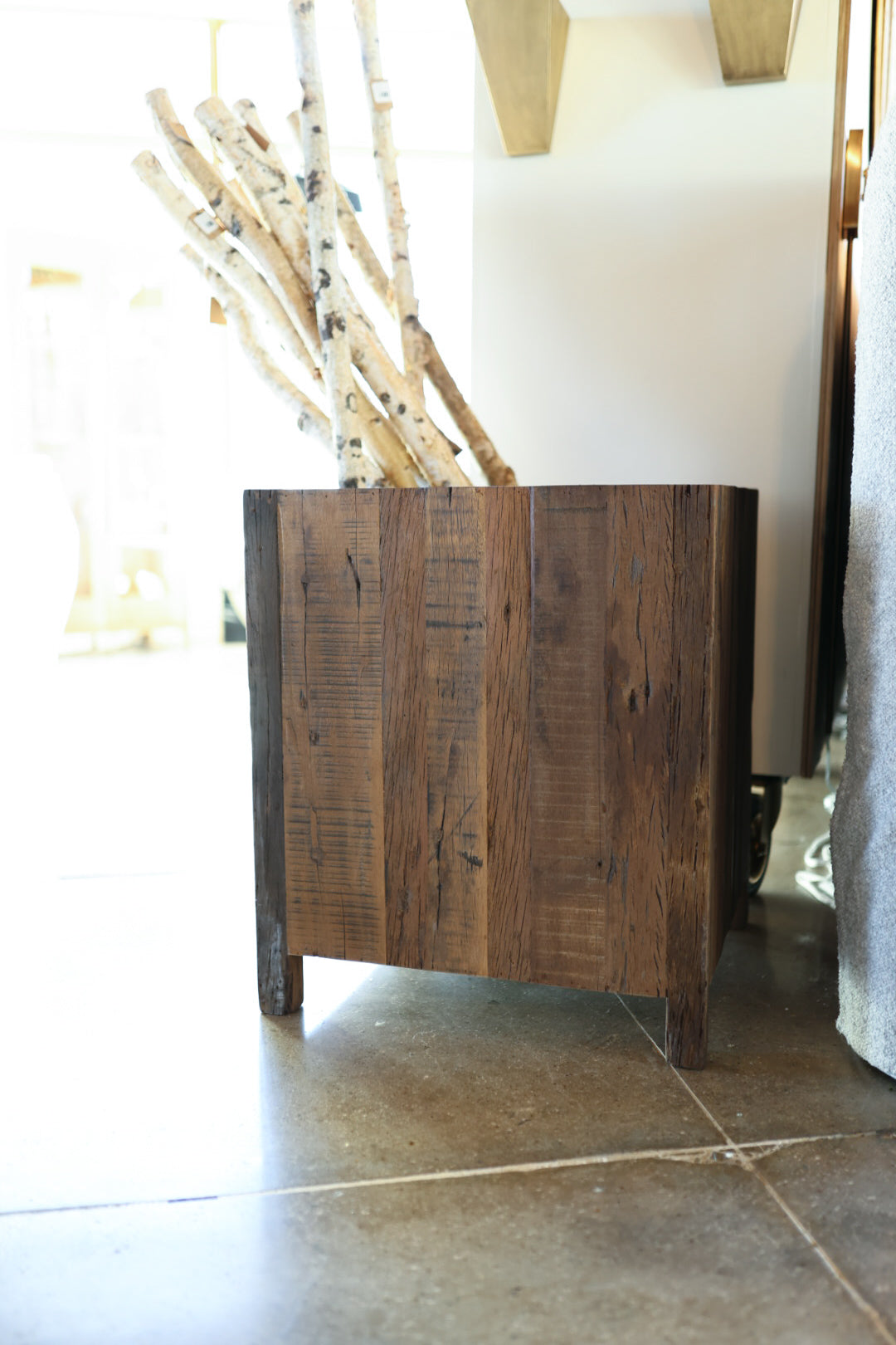 Natural Wooden Planter