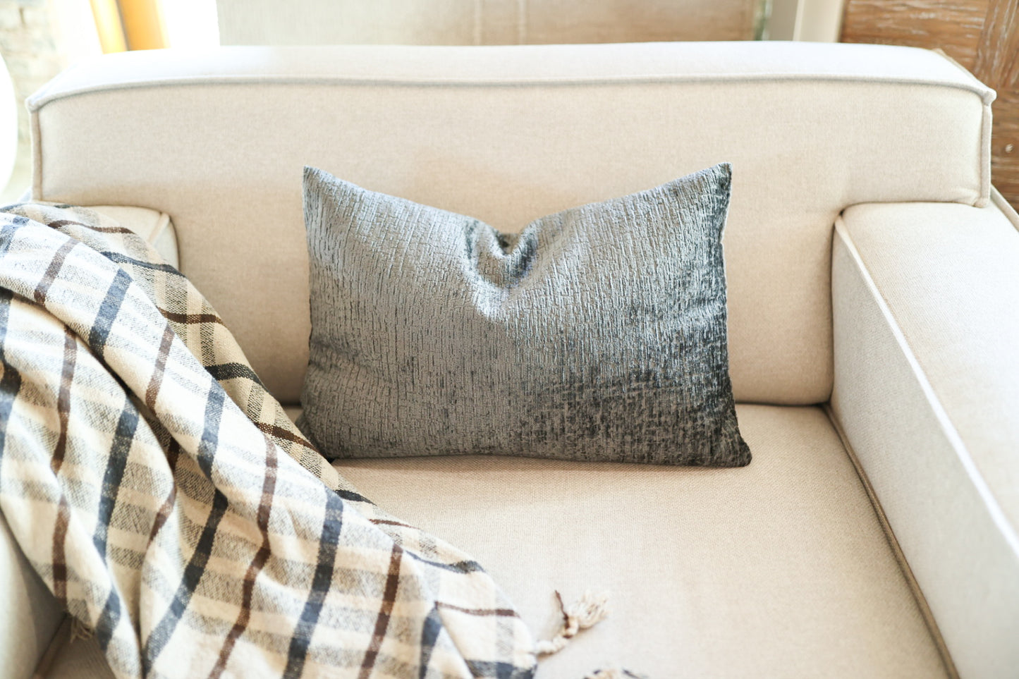 Decorative Fusion Anthracite Pillow