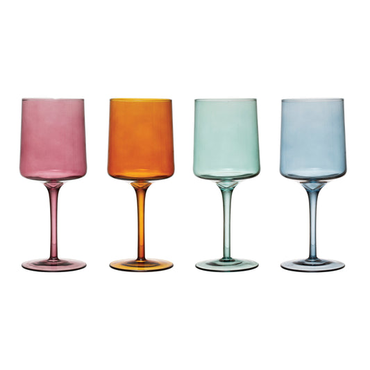 Set of 4 Stemmed Wine Glasses