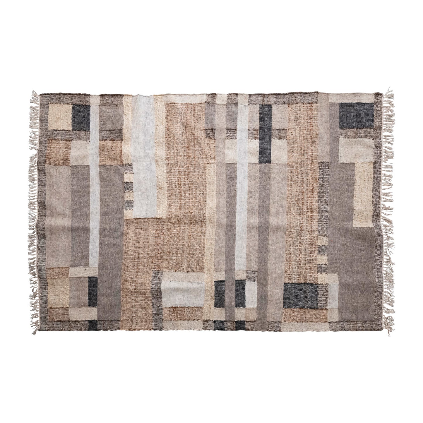 5' x 8' Woven Wool/Jute/Cotton Rug