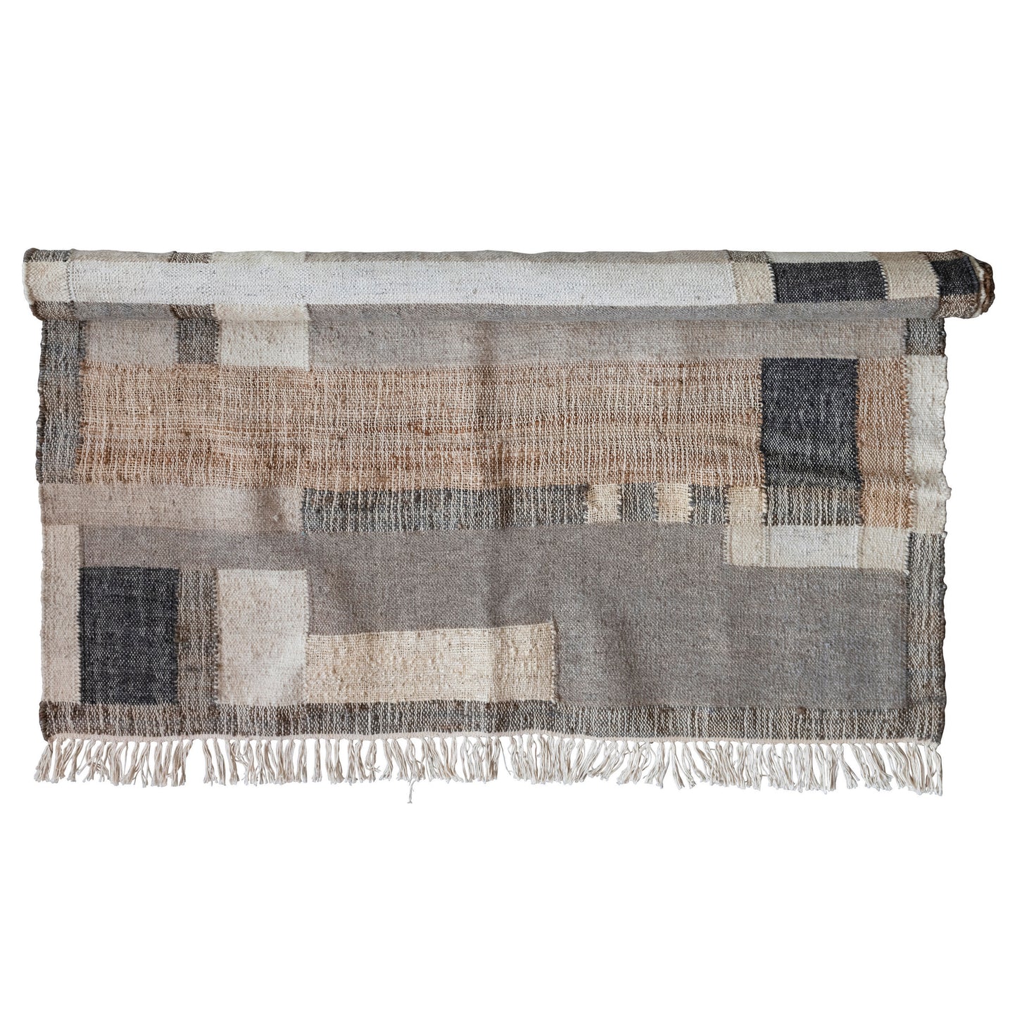 5' x 8' Woven Wool/Jute/Cotton Rug