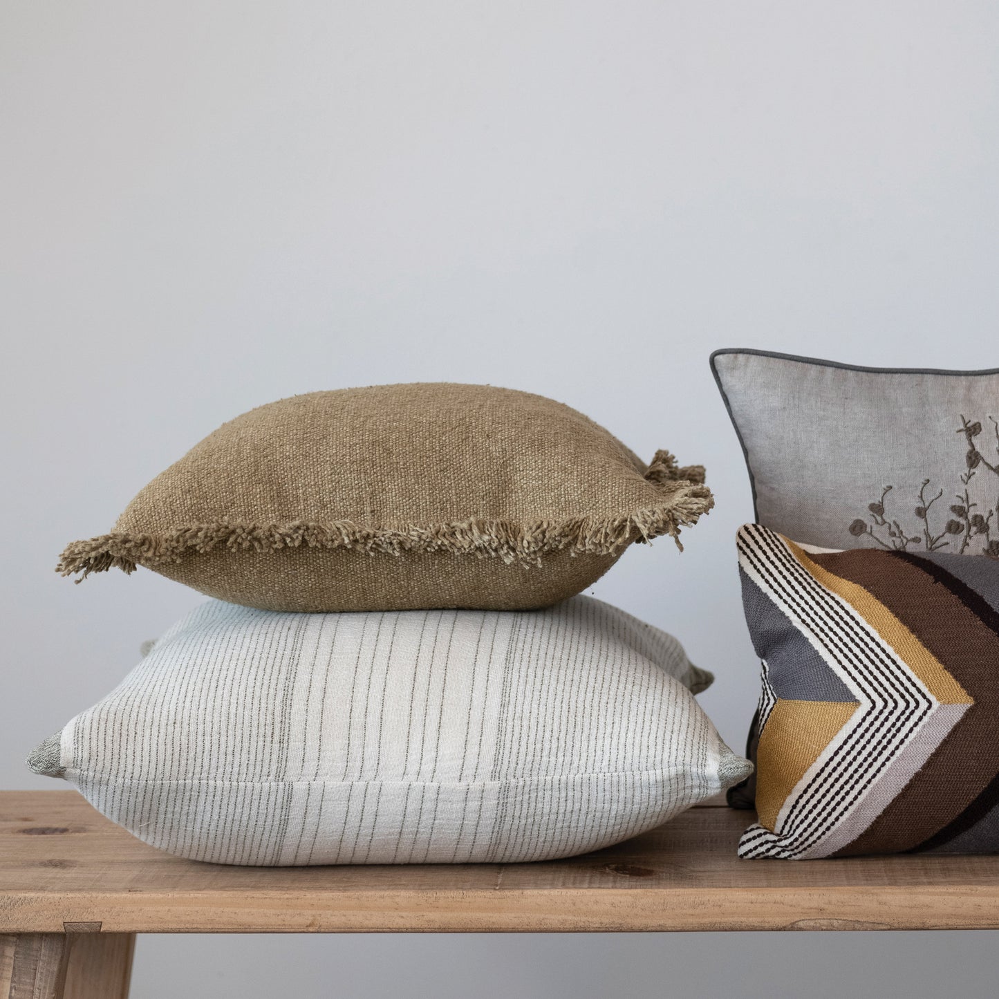 18" Cotton Blend Pillow