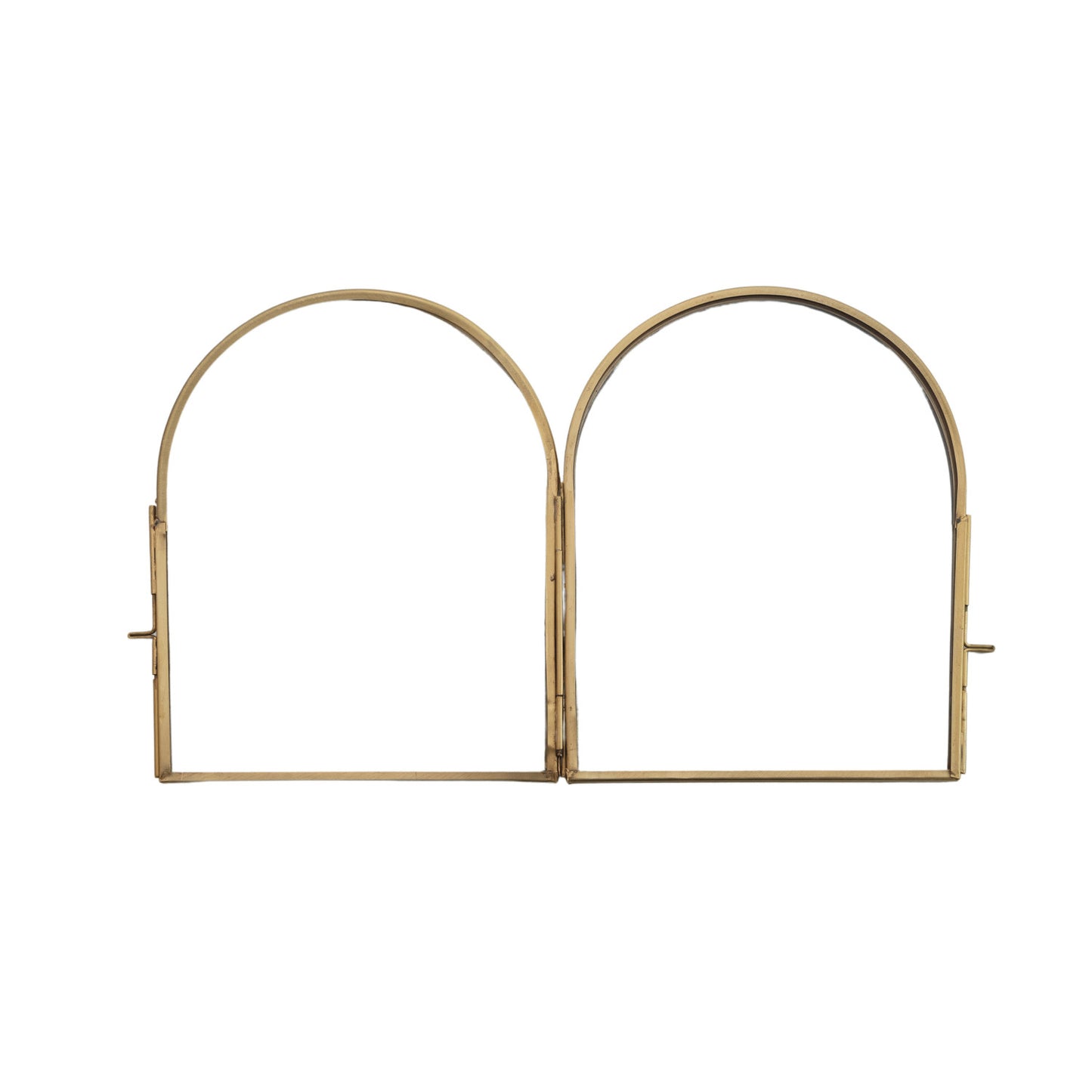 5-1/4"L x 7"H Brass & Glass