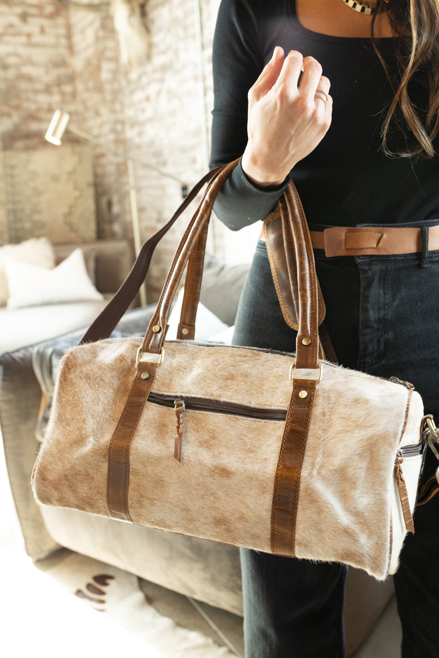 Fur Duffel Bag